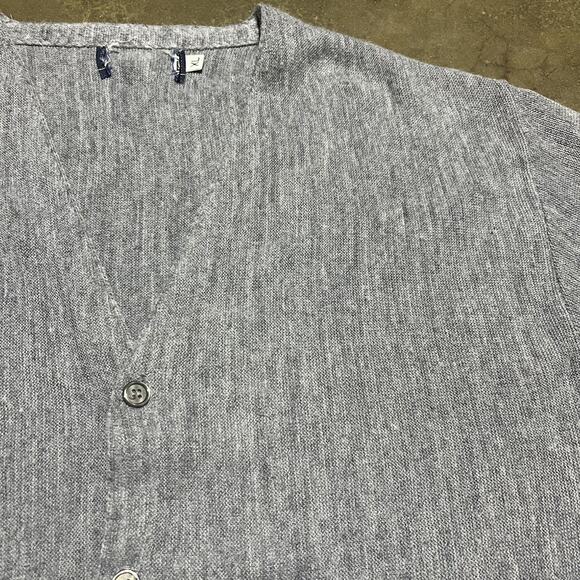 Vintage 80s Grey Acrylic Blank Cardigan - Picture 2 of 3